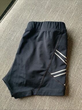 🩵Black Athletic Spandex Shorts with Reflective Stripes